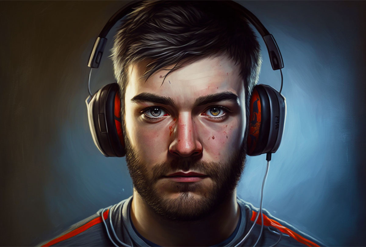 Photo of a Gamer ready for his next game in csgo