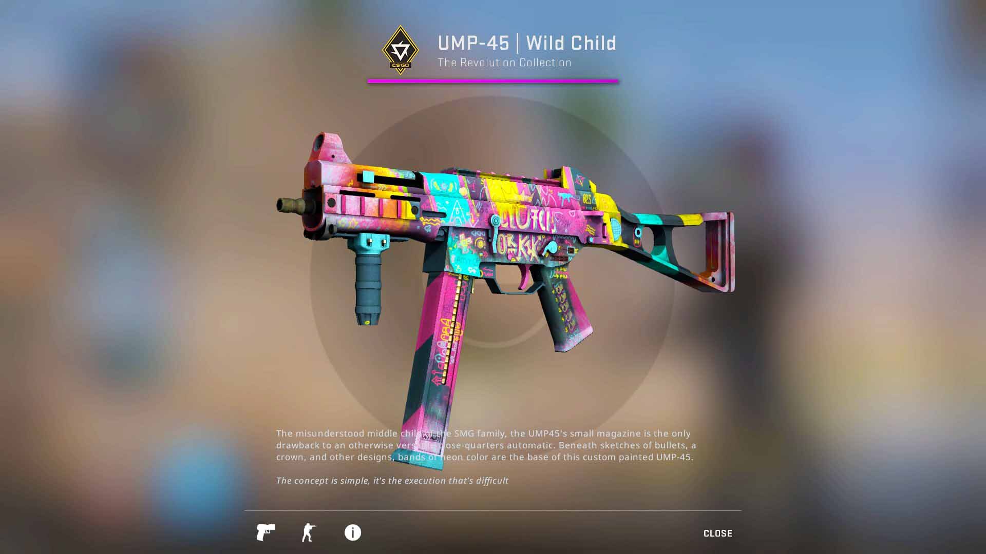 UMP-45 Wild Child, revolution case