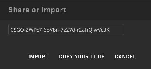 Copy paste crosshair code in csgo