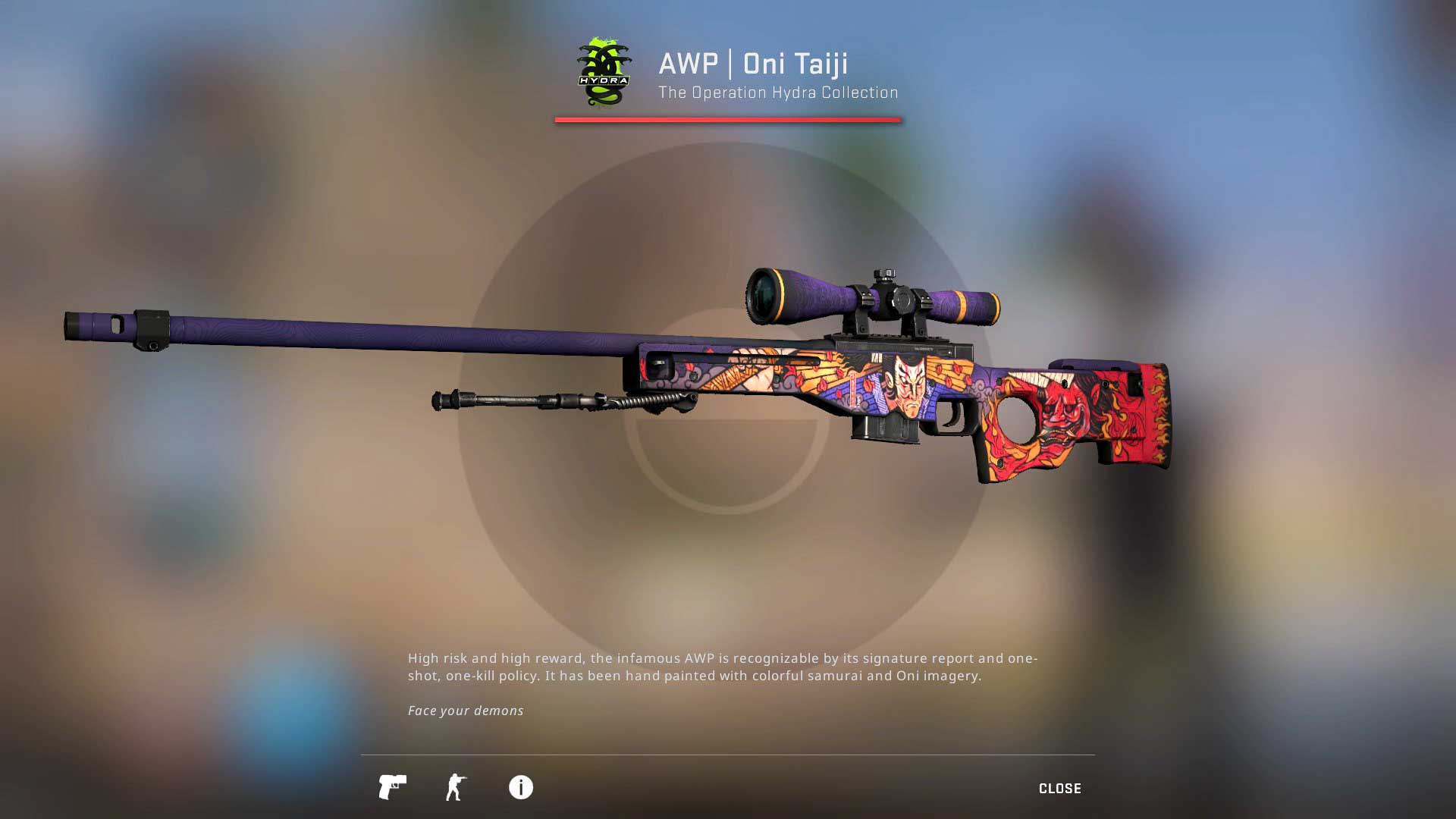 AWP skin Oni Taiji, csgo skins