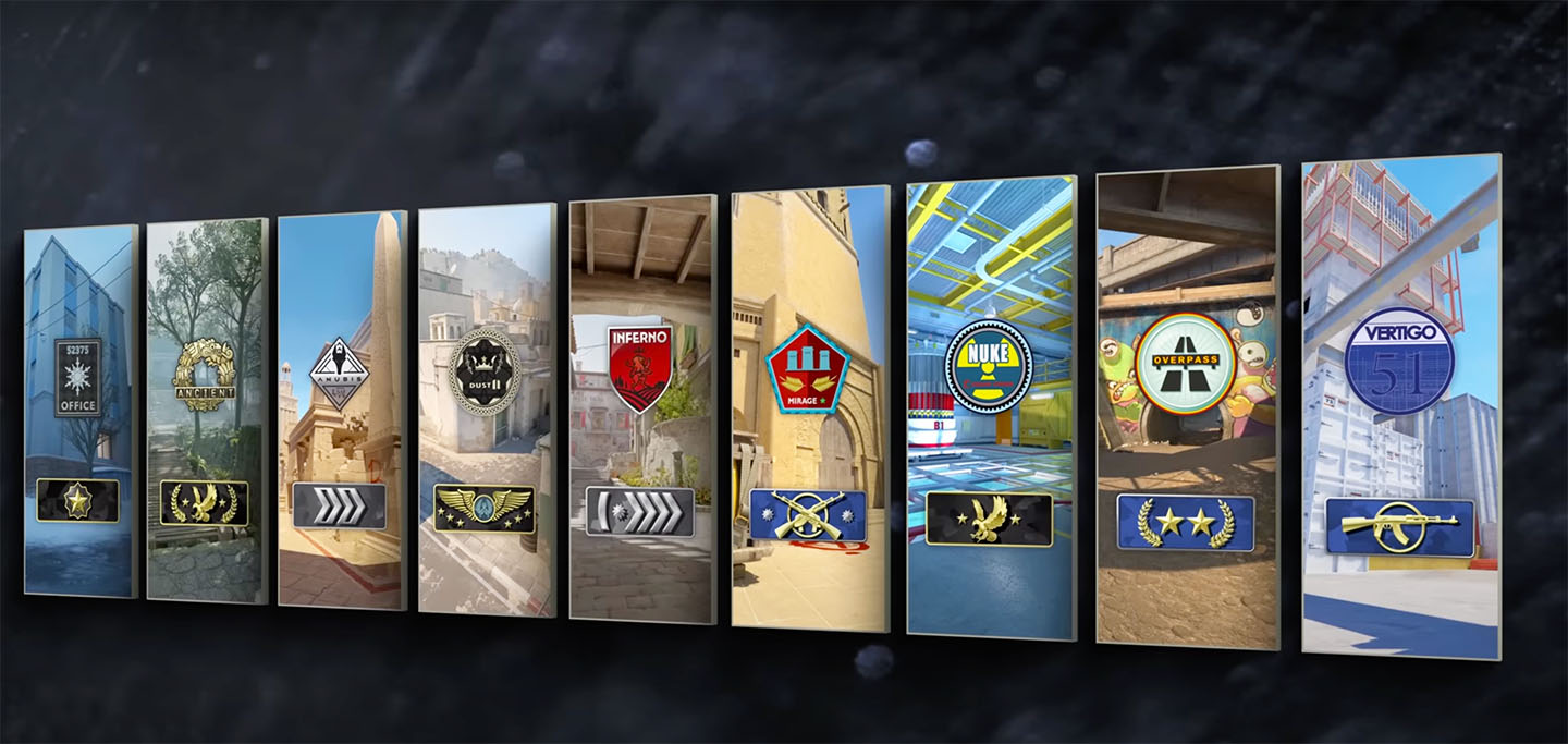 cs2 map specific ranks